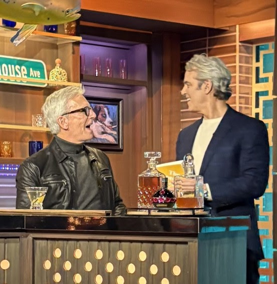 michael norton and andy cohen on the set of watch what happens live - shit ive heard at yoga